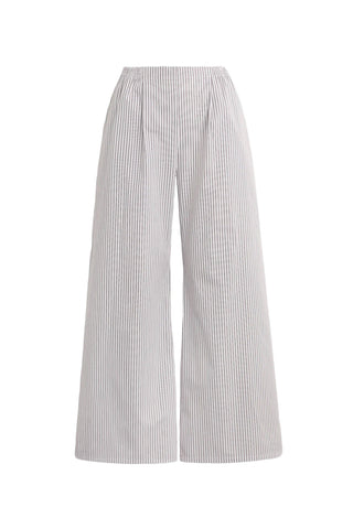 Yoshi Boxer Pant in Parchment/Pinot Stripe