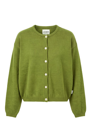 Leila Cotton Cardigan in Avocado