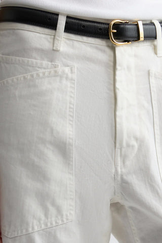 Shon Herringbone Pant in Vintage Cream