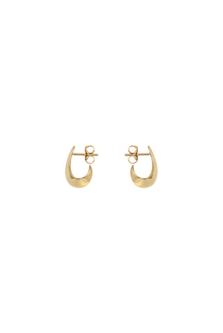 Saucer Mini Hoops in Gold