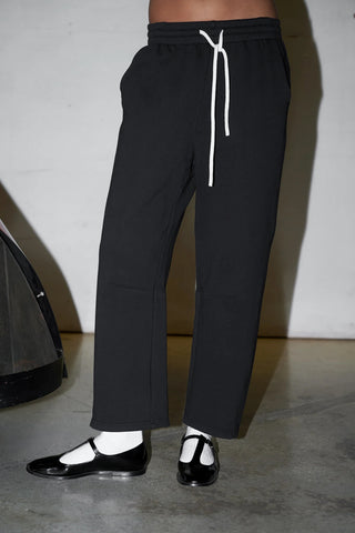Fallon Barrel Sweatpants in True Black