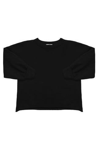 Niall Fleece Pullover in True Black