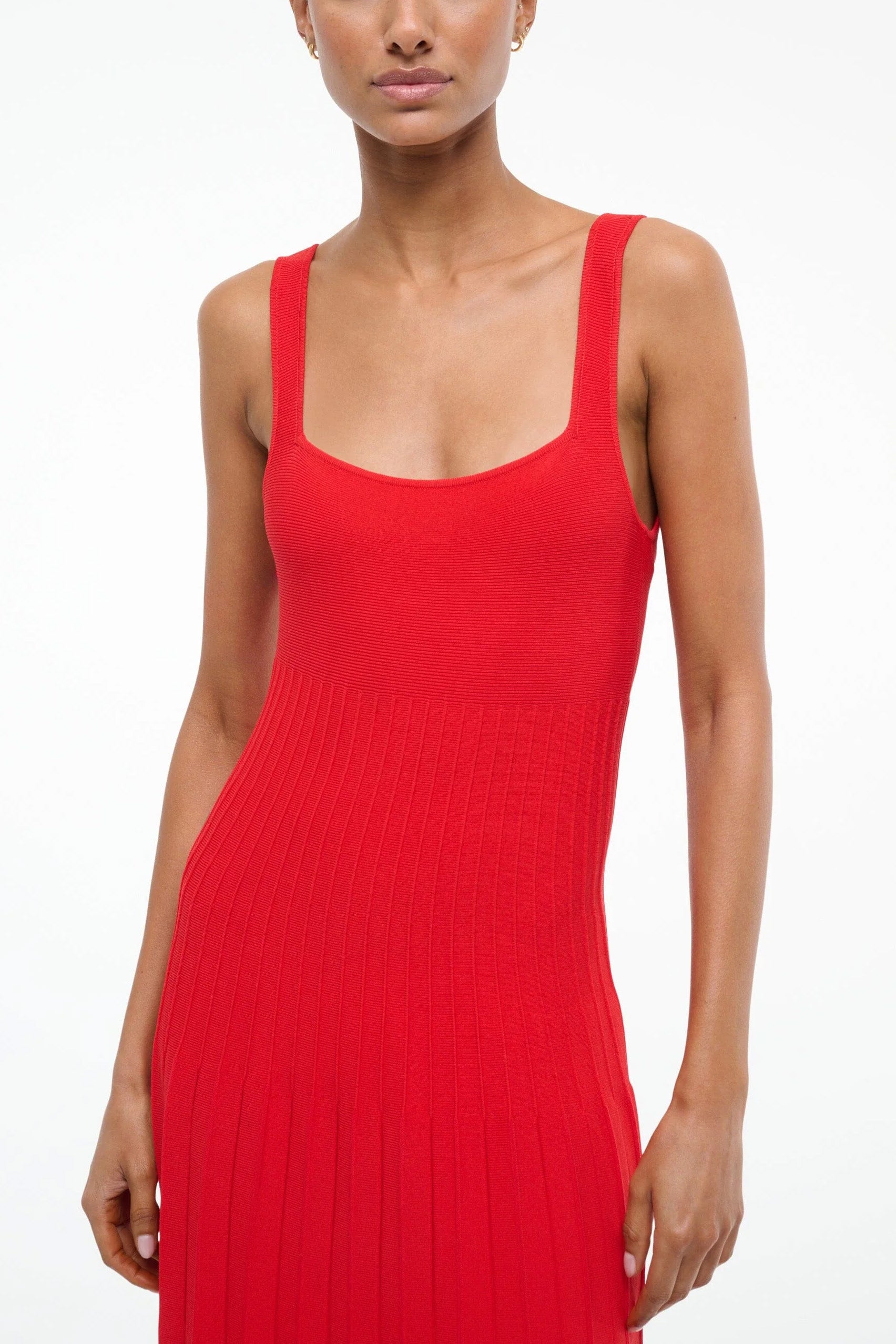 STAUD | Ellison Dress in Red Rose