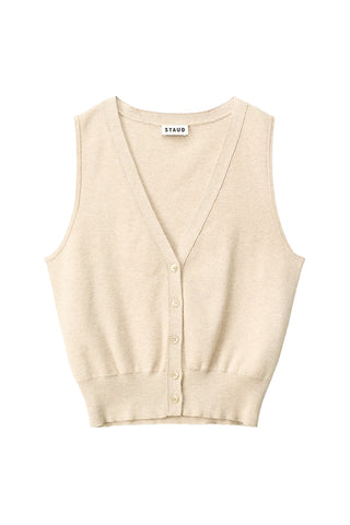 Ficus Sweater Vest in Stone