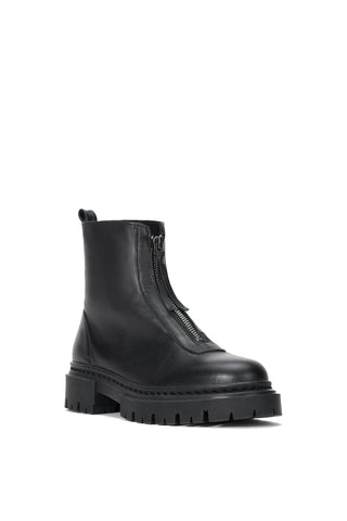 Miles Zip Ankle Boot in Black