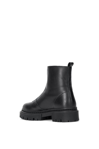 Miles Zip Ankle Boot in Black