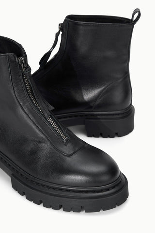 Miles Zip Ankle Boot in Black