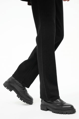 Miles Zip Ankle Boot in Black