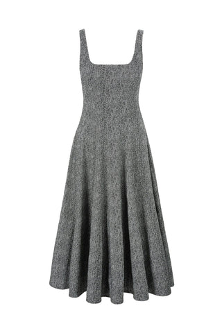 Wells Dress in Textured Herringbone