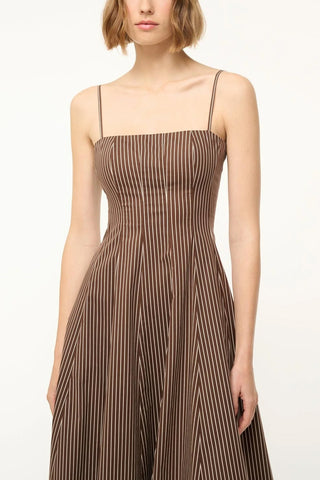 Wylie Dress in Dark Oak Stripe