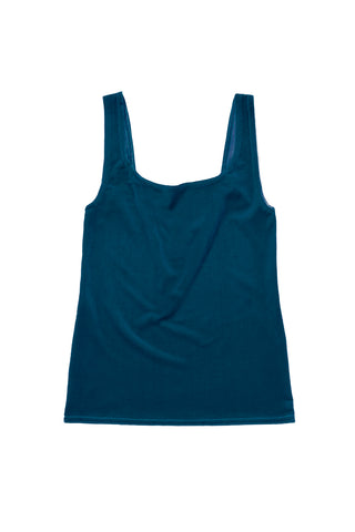 Velvet Singlet in Aqua