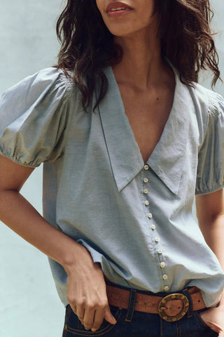 Fairway Top in Light Chambray