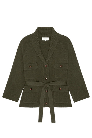 Commander Riding Cardigan in Army
