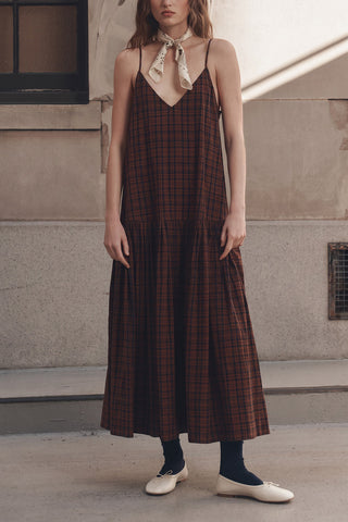 Drop Waist Dress in Woodcrest Plaid
