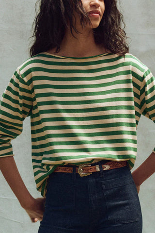 Sailor Sweater in Dill Stripe