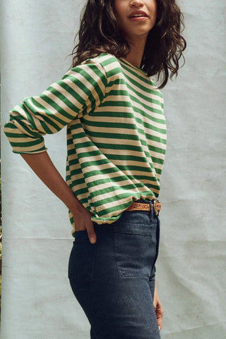 Sailor Sweater in Dill Stripe