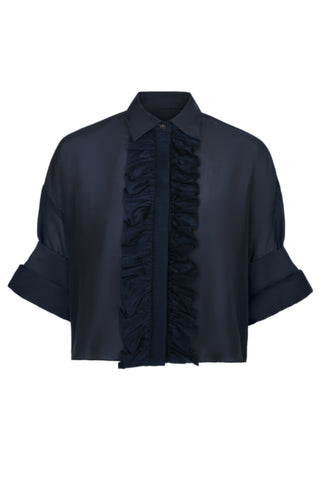 Next Ex Ruffle Shirt in Midnight