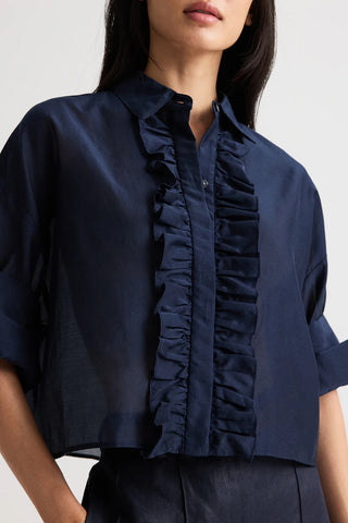 Next Ex Ruffle Shirt in Midnight