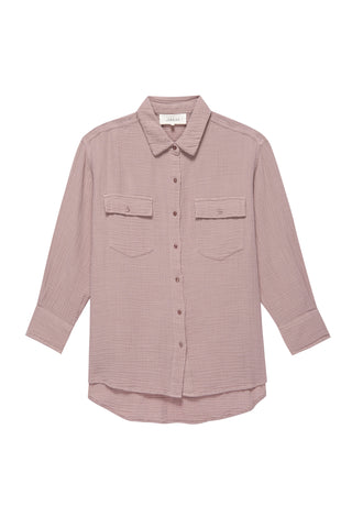 The Gauze Rancho Top in Soft Lilac
