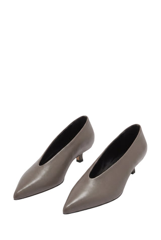 Clara Pointed Toe Pumps in Taupe
