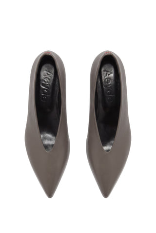 Clara Pointed Toe Pumps in Taupe