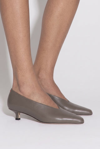 Clara Pointed Toe Pumps in Taupe