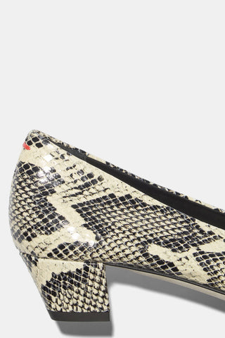 Helia Low-Cut Pumps in Creamy Snake