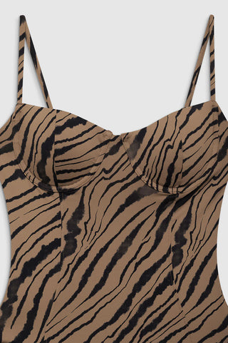 Kyler One Piece in Tiger Shell Print