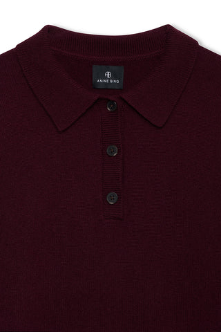 Lee Polo Sweater in Fig