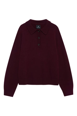 Lee Polo Sweater in Fig