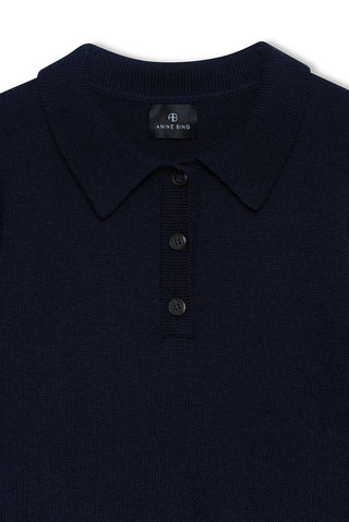 Lee Polo Sweater in Navy