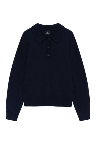 Lee Polo Sweater in Navy