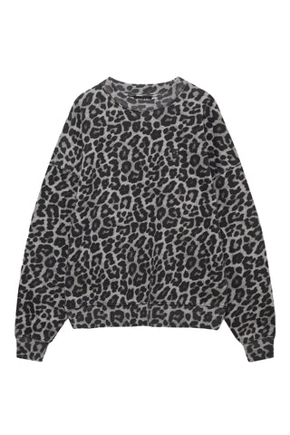 Miles Sweatshirt in Grey Leopard