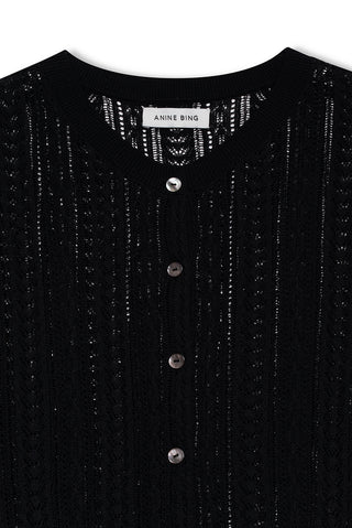 Moni Crop Cardigan in Black