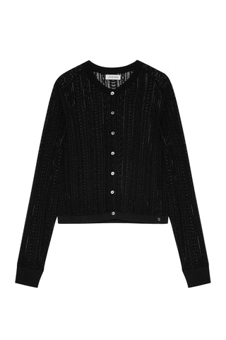 Moni Crop Cardigan in Black