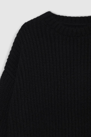 Sydney Crew Neck Sweater in Black