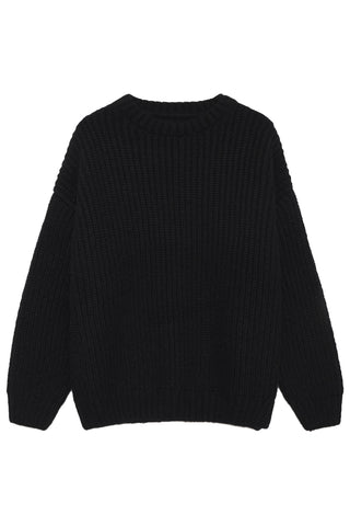 Sydney Crew Neck Sweater in Black