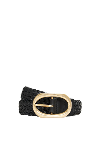 Signature Braided Link Belt in Black
