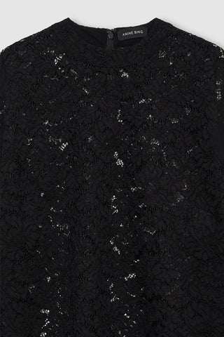 Zeina Top in Black Lace