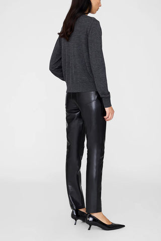 Moni Crop Cardigan in Heather Charcoal