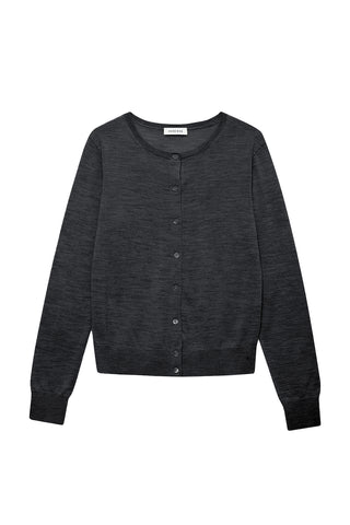 Moni Crop Cardigan in Heather Charcoal
