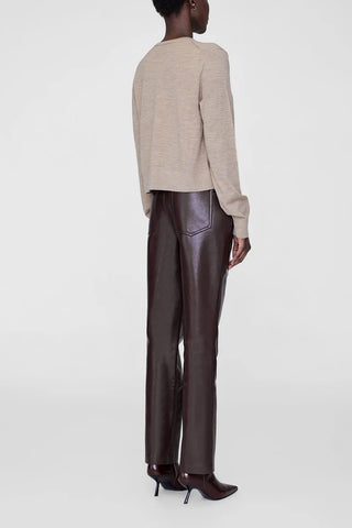 Moni Crop Cardigan in Stone Melange