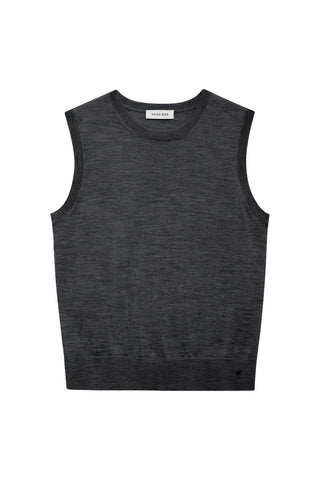 Moni Crop Tank in Heather Charcoal