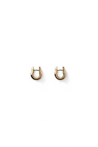 Mini Ample Hinge Hoops in Gold