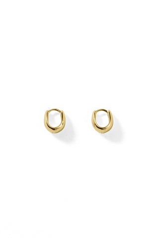 Petite Gentle Slope Hoops in Gold