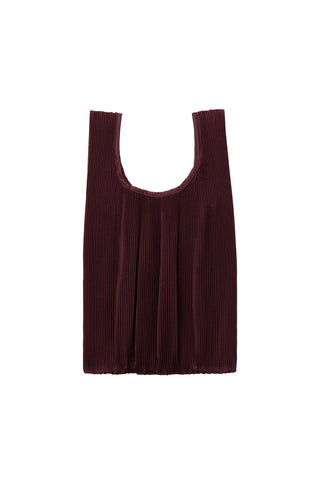 Pleated Baggu in Mahogany