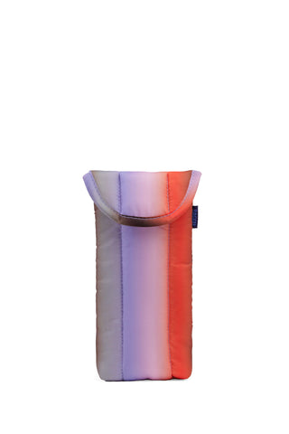 Puffy Glasses Sleeve in Gradient Stripe Poppy/Lilac