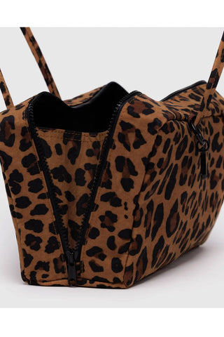 Nylon Bowler Bag in Leopard