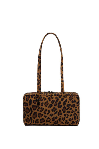 Nylon Bowler Bag in Leopard