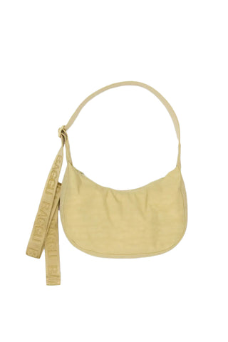 Small Nylon Crescent Bag in Butter